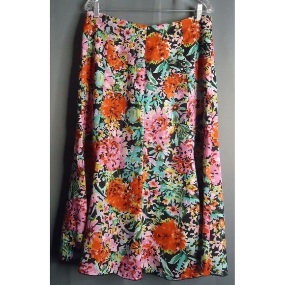 Judith Hart Collection Maxi Line Aline Skirt Multicolored Floral Print Size 12 - Picture 7 of 7
